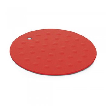 Descanso de Panela Silicone Vermelho Redondo 17cm - Hauskraft - SLCN-011VM