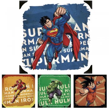 Quadro Decorativo 20X20Cm Placa De Metal Adesivado Herois - Nova Alianca - 1079